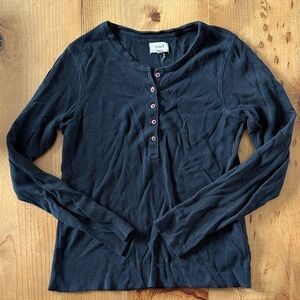 Pact Charcoal Henley Shirt